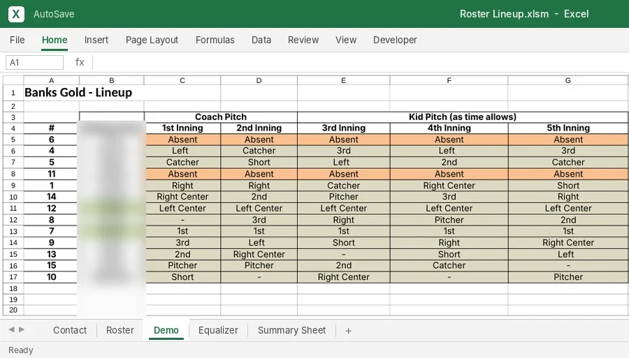 Baseball Roster & Lineup Generator