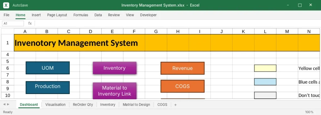 Inventory Management System for Drilling Operations - Main navigation dashboard
