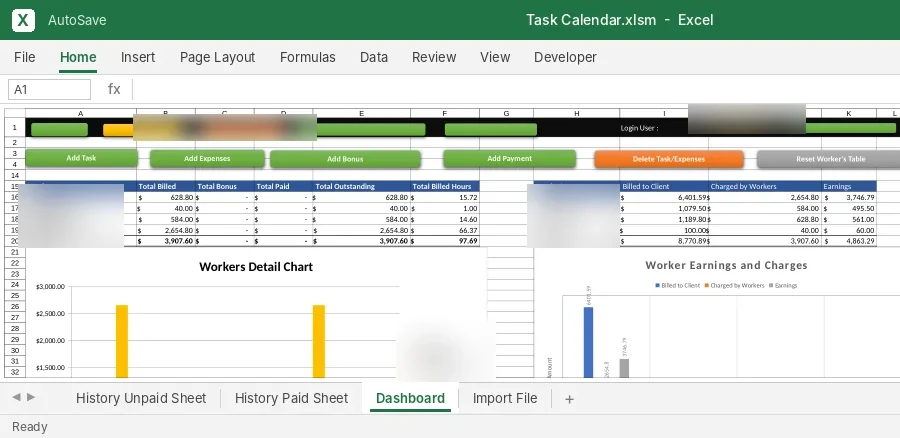 Timesheet & Billing Dashboard
